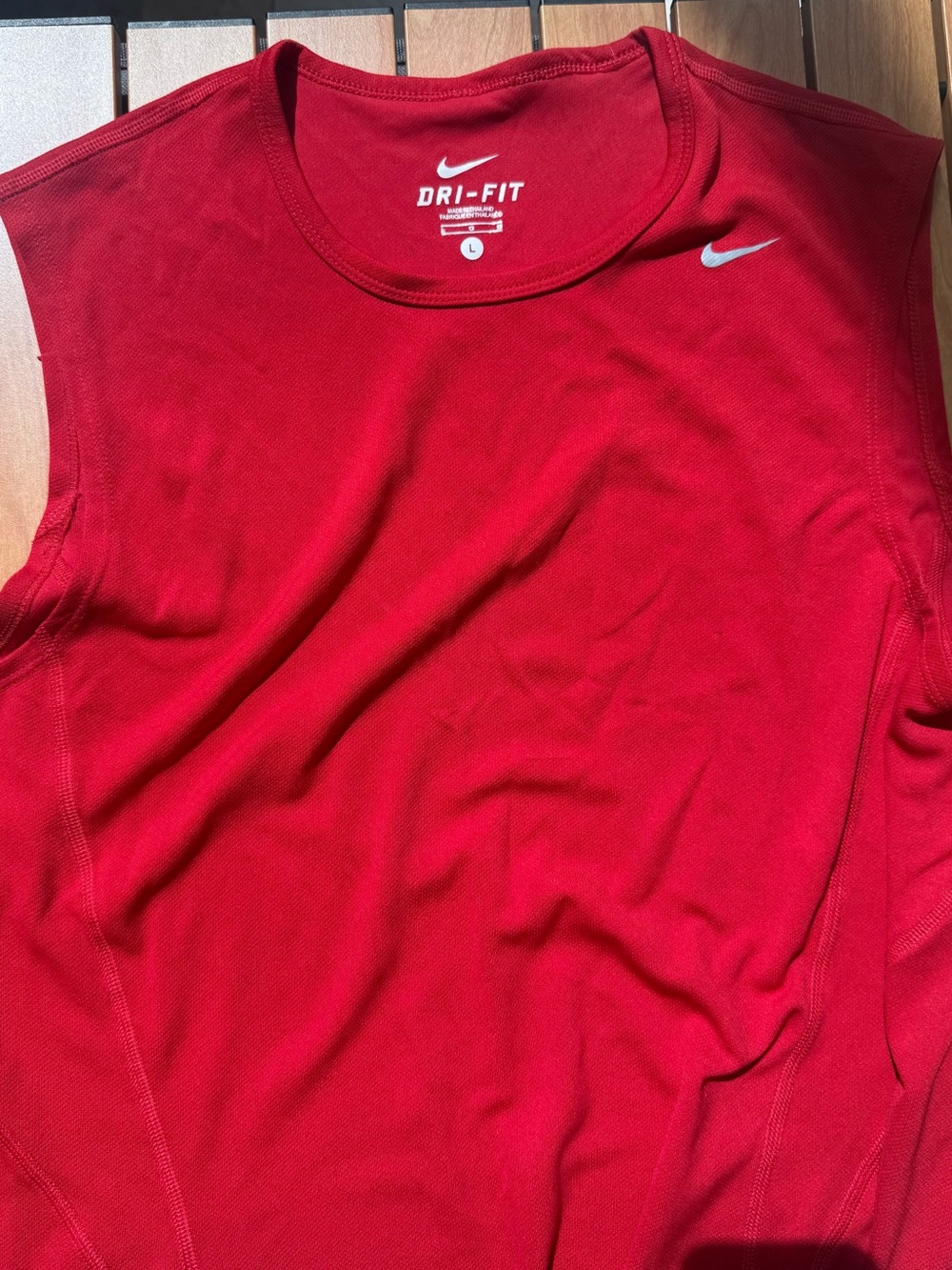 Nike Red Dri-FIT Sleeveless Athletic Tank